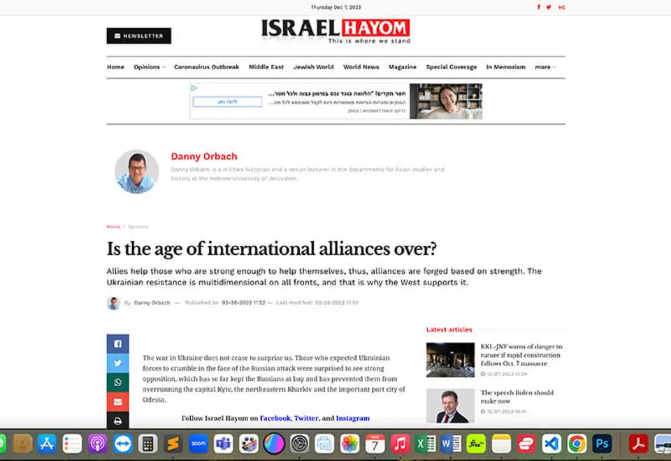 "Is the Age of International Alliances Over"? - On the Ukrainian War