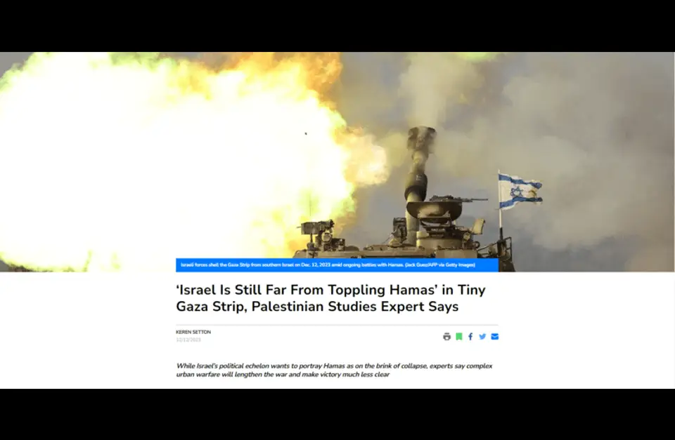 How far is Israel from overthrowing Hamas?