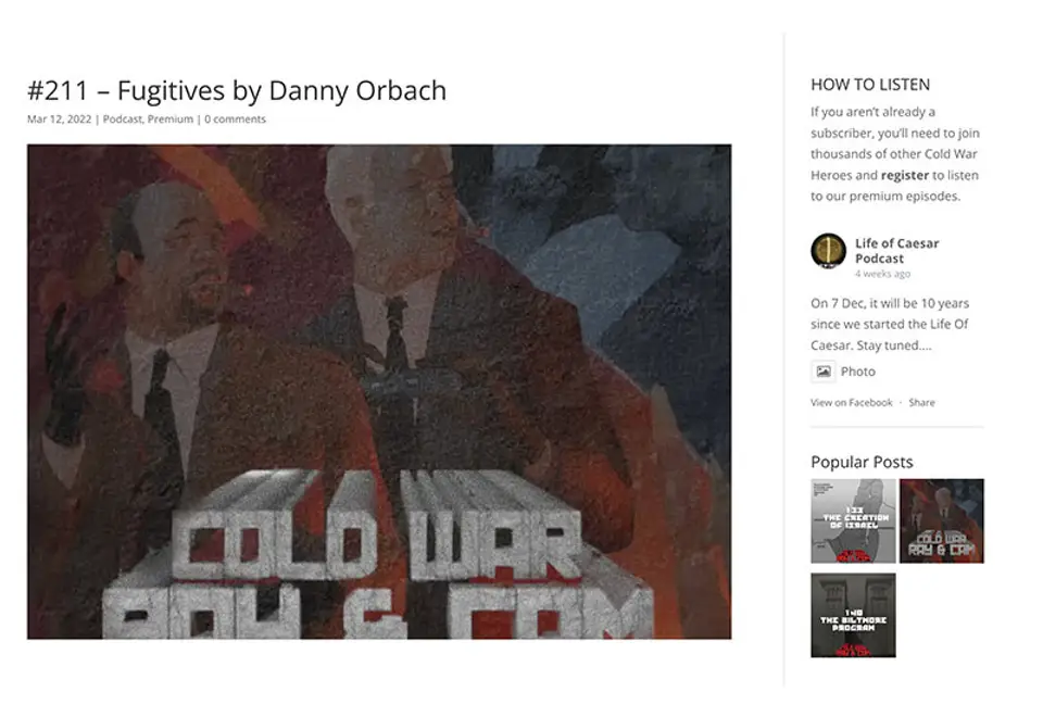 Cold War Podcast: A talk about my book Fugitives: A History of Nazi Mercenaries during the Cold War