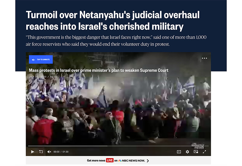 NBC: On The Controversial Judicial Reform in Israel