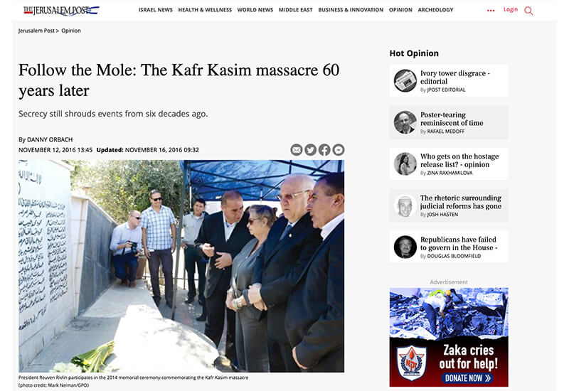 Follow the Mole: The Kafr Kasim massacre 60 years later